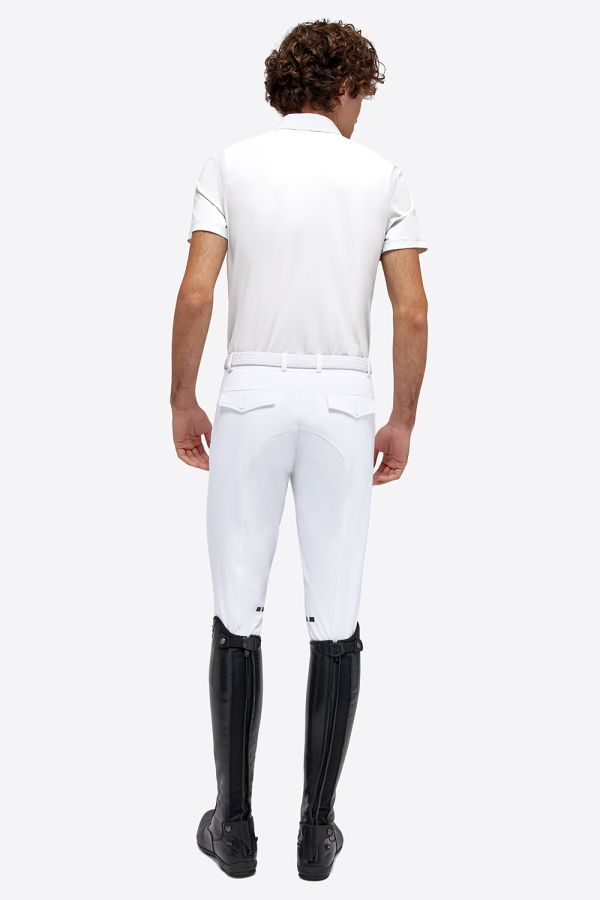 POLO DA COMPETIZIONE CON ZIP UOMO RG WHITE