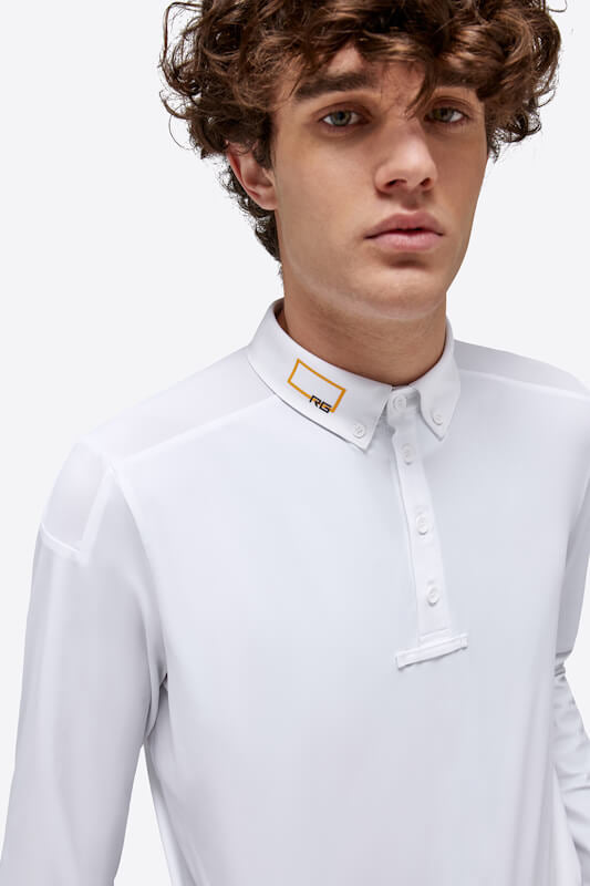 POLO DA COMPETIZIONE IN MAGLIA RG CON INSERTO TRAFORATO