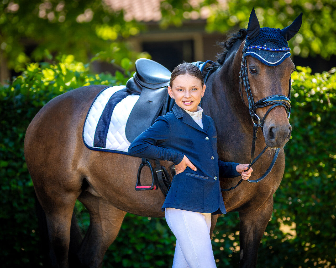 GIACCA QHP BAMBINA DA CONCORSO MODELLO KAE BLU NAVY (TG. 12 ANNI)