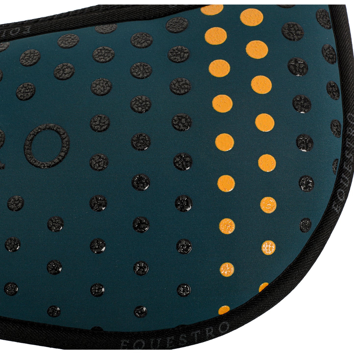 COMPENSATORE EQUESTRO TESSUTO TRAFORATO SUL GARRESE MEMORY FOAM CON GRIP LOGO GIALLO