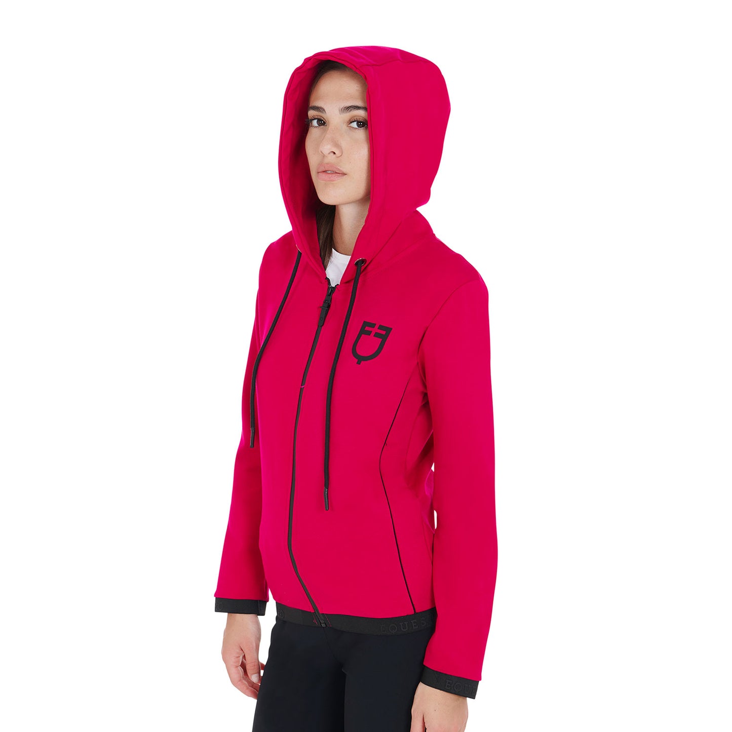 FELPA DONNA ZIP FRONTALE TESSUTO TECNICO INTERLOCK