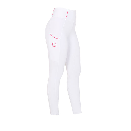 LEGGINGS DONNA SLIM FIT FULL GRIP BIANCO/FUCSIA S2025