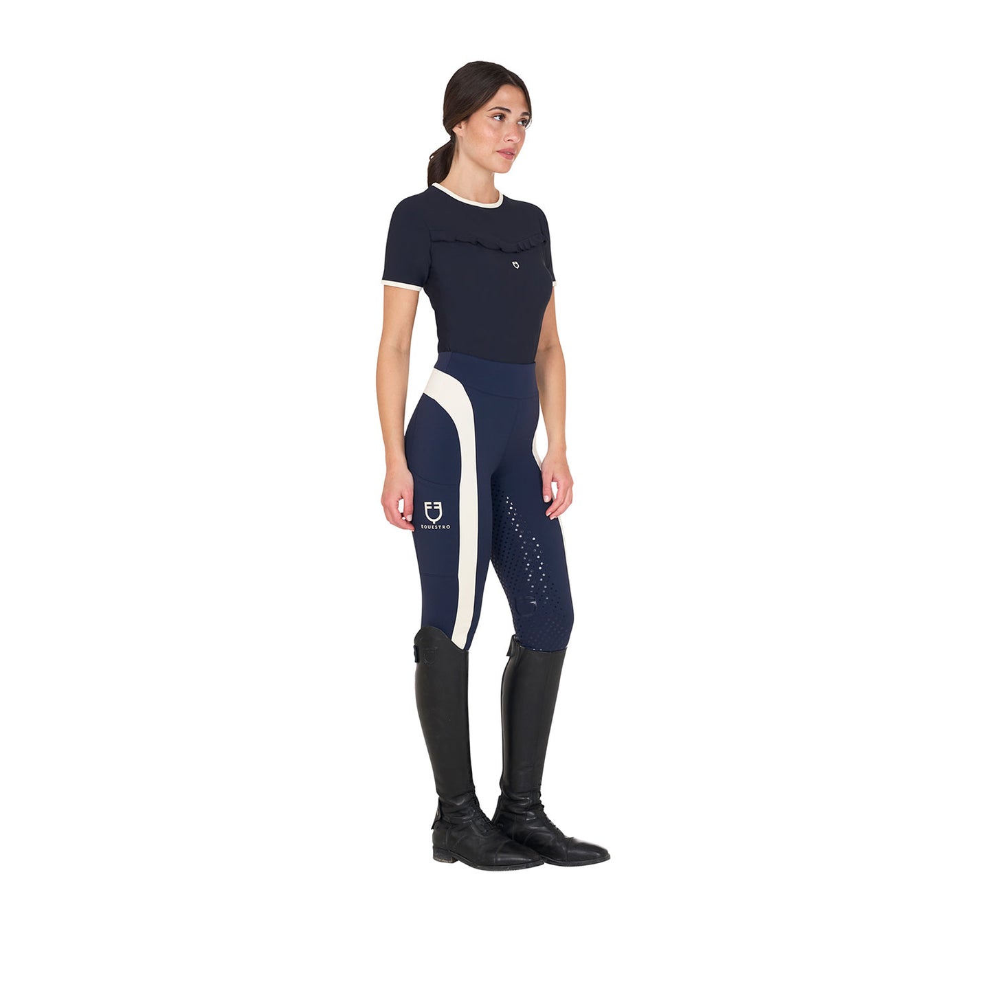 LEGGINGS DONNA FULL GRIP BICOLORE EQUESTRO S25