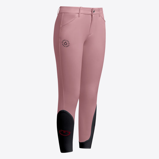 PANTALONI CAVALLERIA TOSCANA DA BAMBINA JUMPING GRIP AL GINOCCHIO ROSA FW2024
