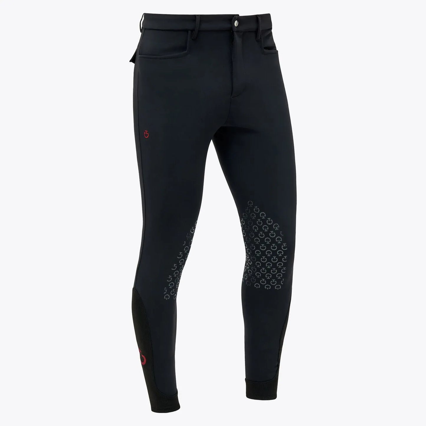 PANTALONI CAVALLERIA TOSCANA DA UOMO JUMPING CON GRIP AL GINOCCHIO NERO