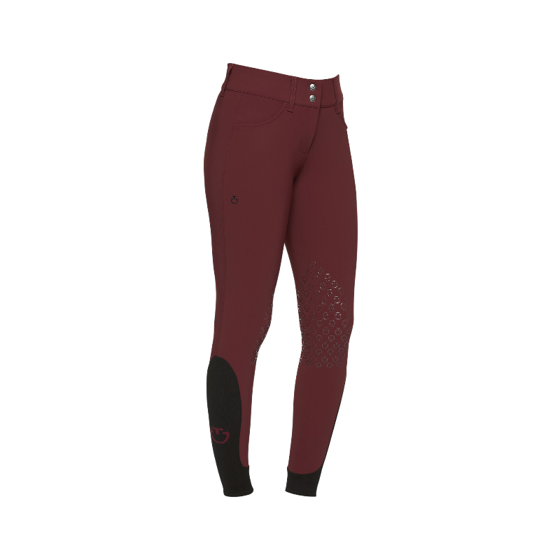 PANTALONE DONNA CAVALLERIA TOSCANA GRIP AL GINOCCHIO FW2024 BORDEAUX