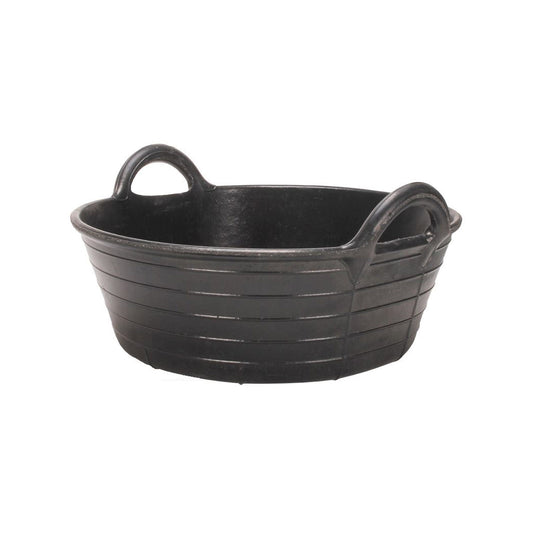 MANGIATOIA TONDA DA TERRA CON MANICI 20 LITRI