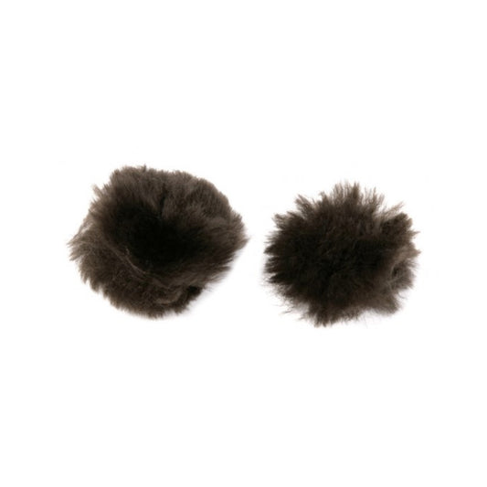 TAPPI PER ORECCHIE LEMIEUX LAMBSKIN BROWN PAIR