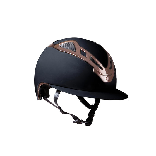 CASCO APEX CHROME BLACK OPACO/ROSE GOLD LADY VISIERA LARGA