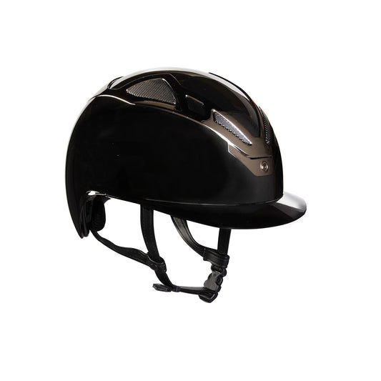 CASCO APEX CHROME BLACK LUCIDO