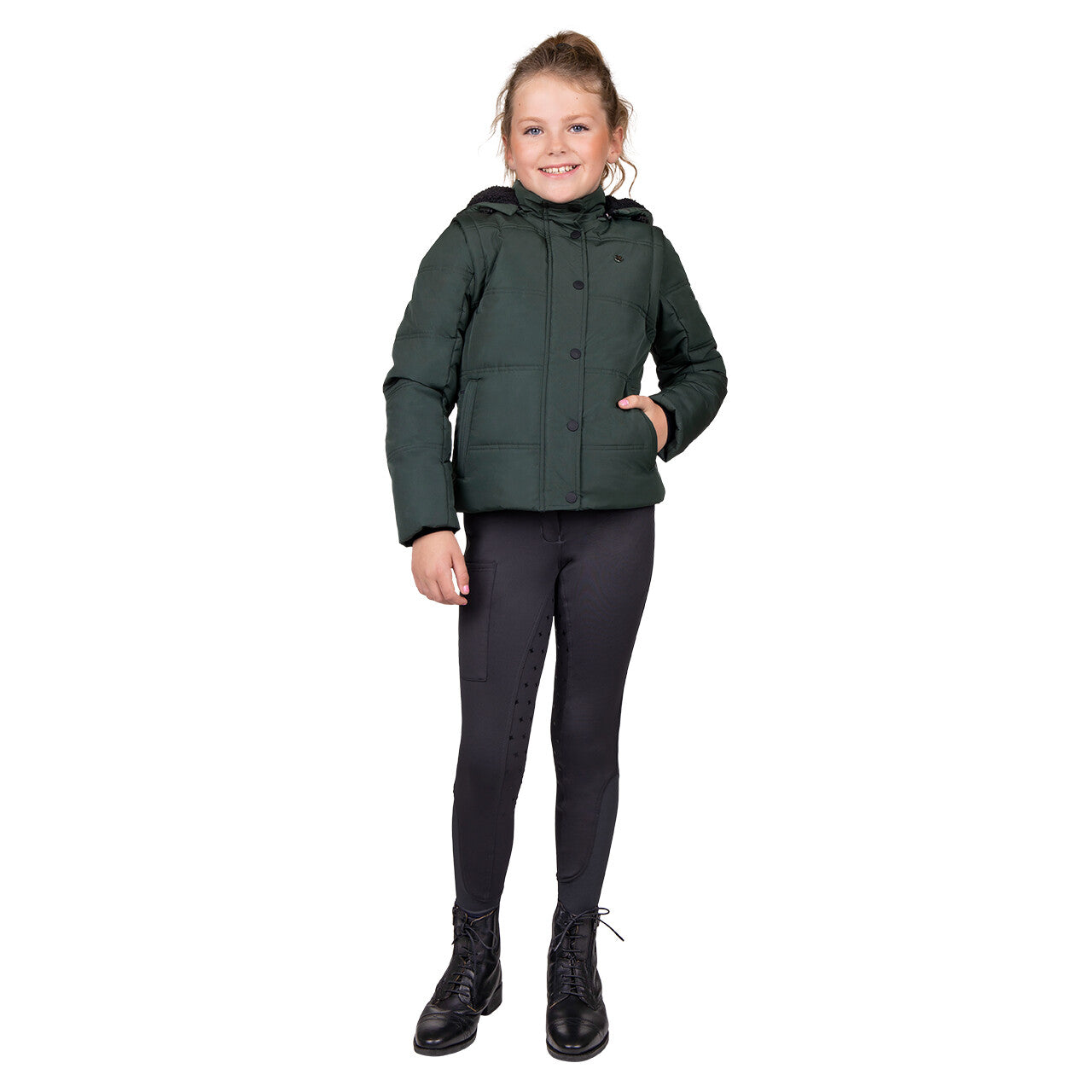 GIACCA INVERNALE BAMBINO/A CON MANICHE STACCABILI QHP