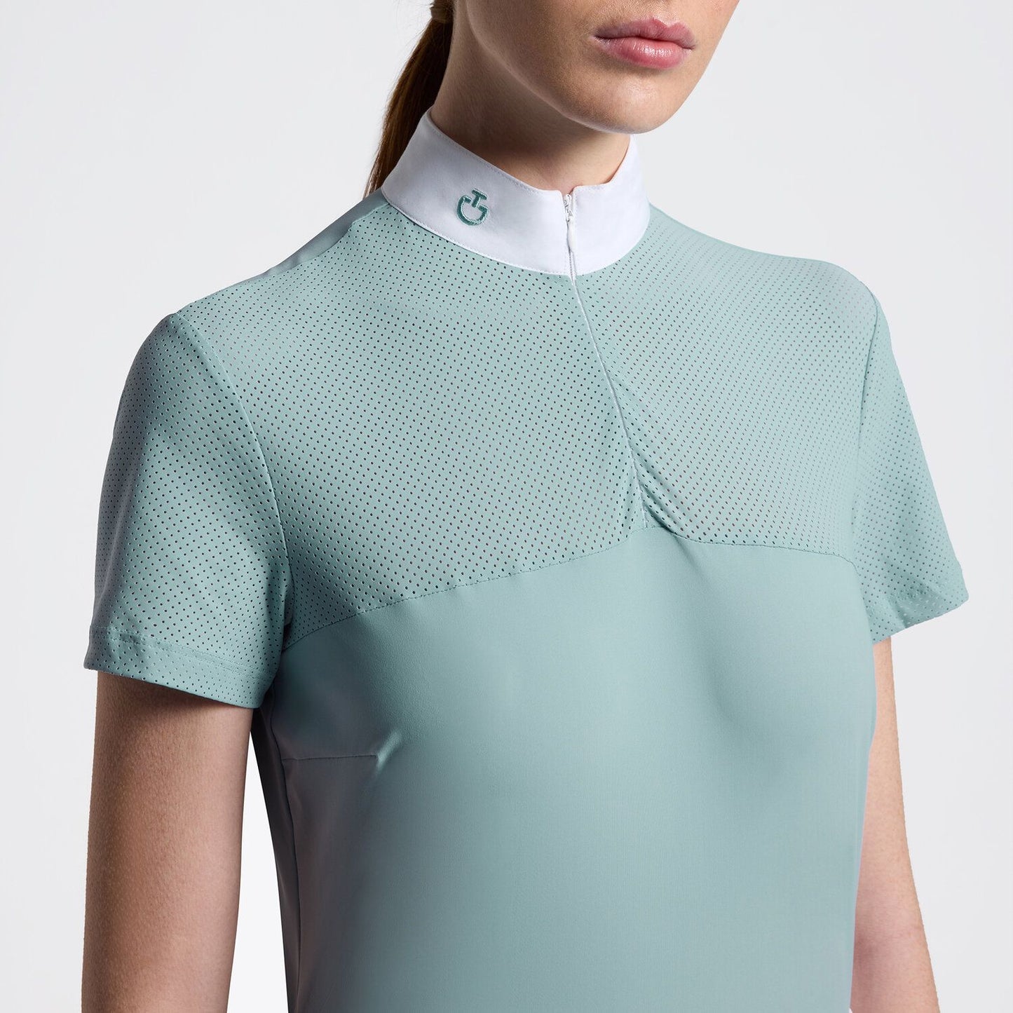 CAMICIA CT DA COMPETIZIONE DONNA IN JERSEY TECNICO E ZIP SS25
