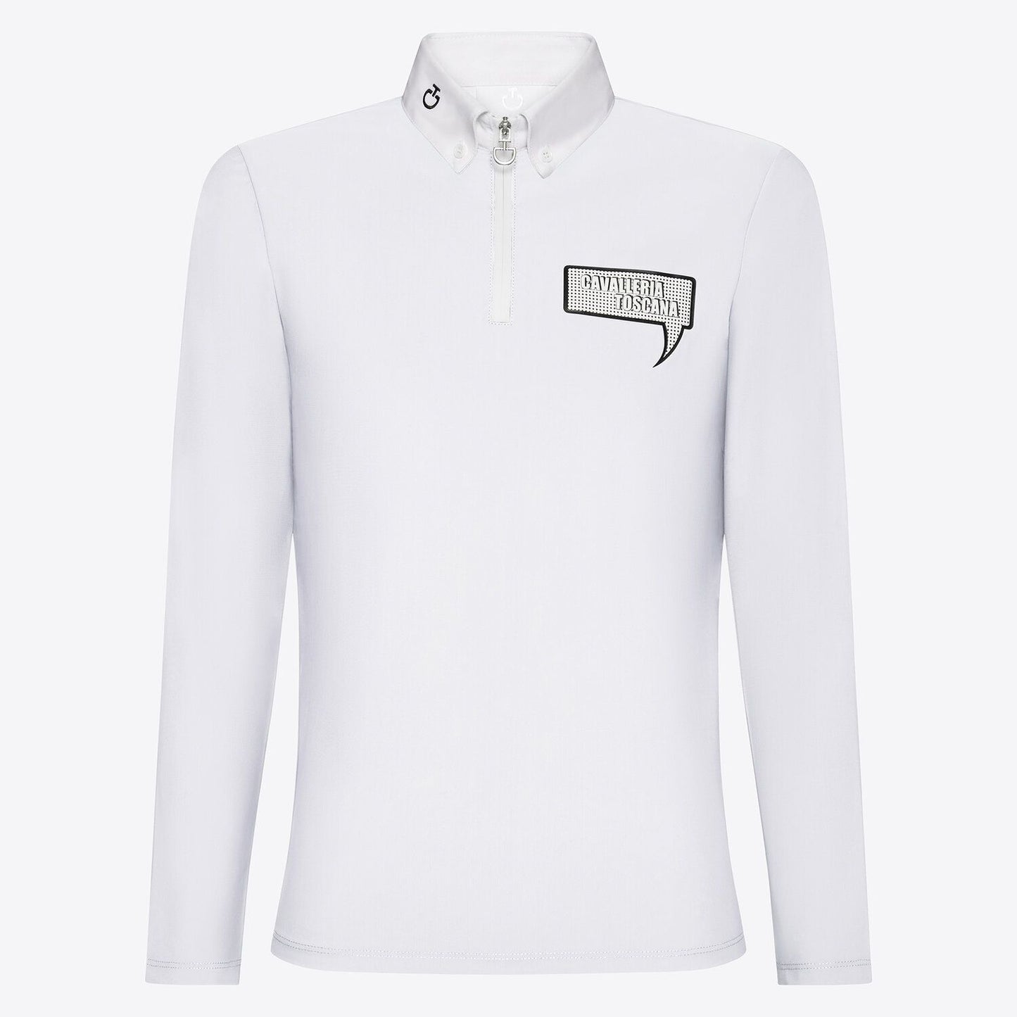 CAMICIA CAVALLERIA TOSCANA DA BAMBINO IN JERSEY TECNICO E ZIP FW2024