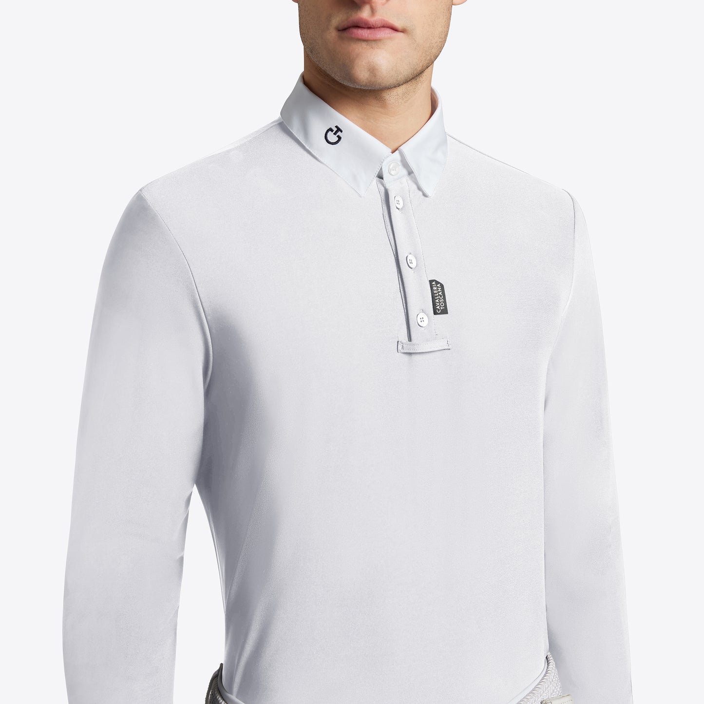 CAMICIA CAVALLERIA TOSCANA DA COMPETIZIONE DA UOMO IN JERSEY FLEECE E BOTTONI FW2024