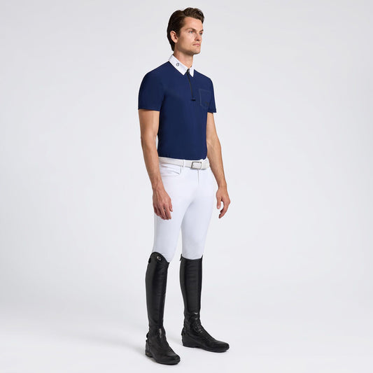 CAMICIA DA COMPETIZIONE UOMO CT IN JERSEY CON TASCHINO TRAFORATO SS25