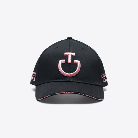 CAPPELLO IN COTONE CAVALLERIA TOSCANA CON LOGO RICAMATO FW2024