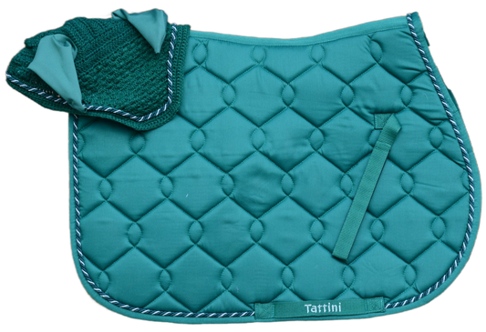 SET SOTTOSELLA TATTINI TRAPUNTATO A ROMBO E GOCCIA E CUFFIETTA