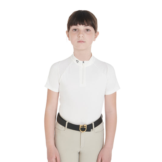 POLO BAMBINA SLIM FIT IN TESSUTO TECNICO EQUESTRO