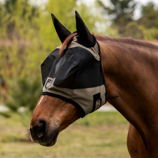 MASCHERA ANTIMOSCHE CON LOGO EQUESTRO FRONTALE