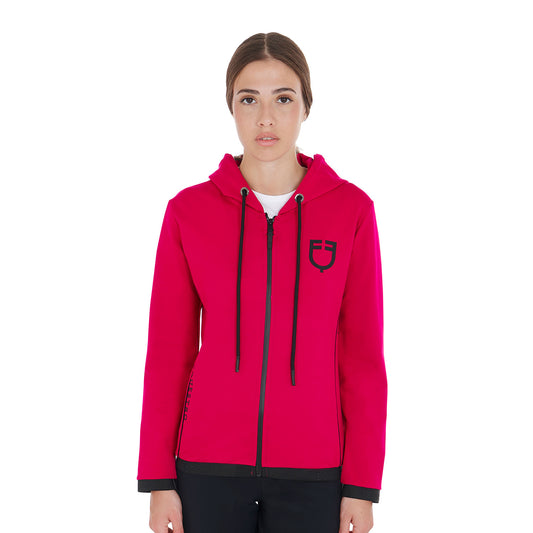 FELPA DONNA ZIP FRONTALE TESSUTO TECNICO INTERLOCK