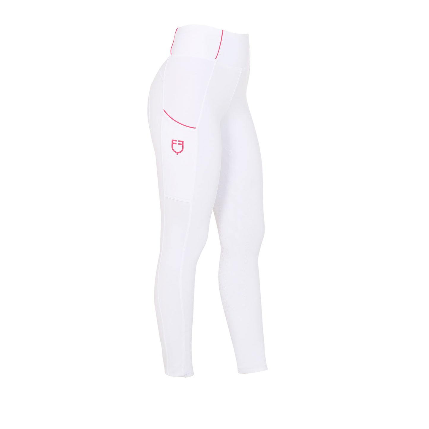 LEGGINGS DONNA SLIM FIT FULL GRIP BIANCO/FUCSIA S2025