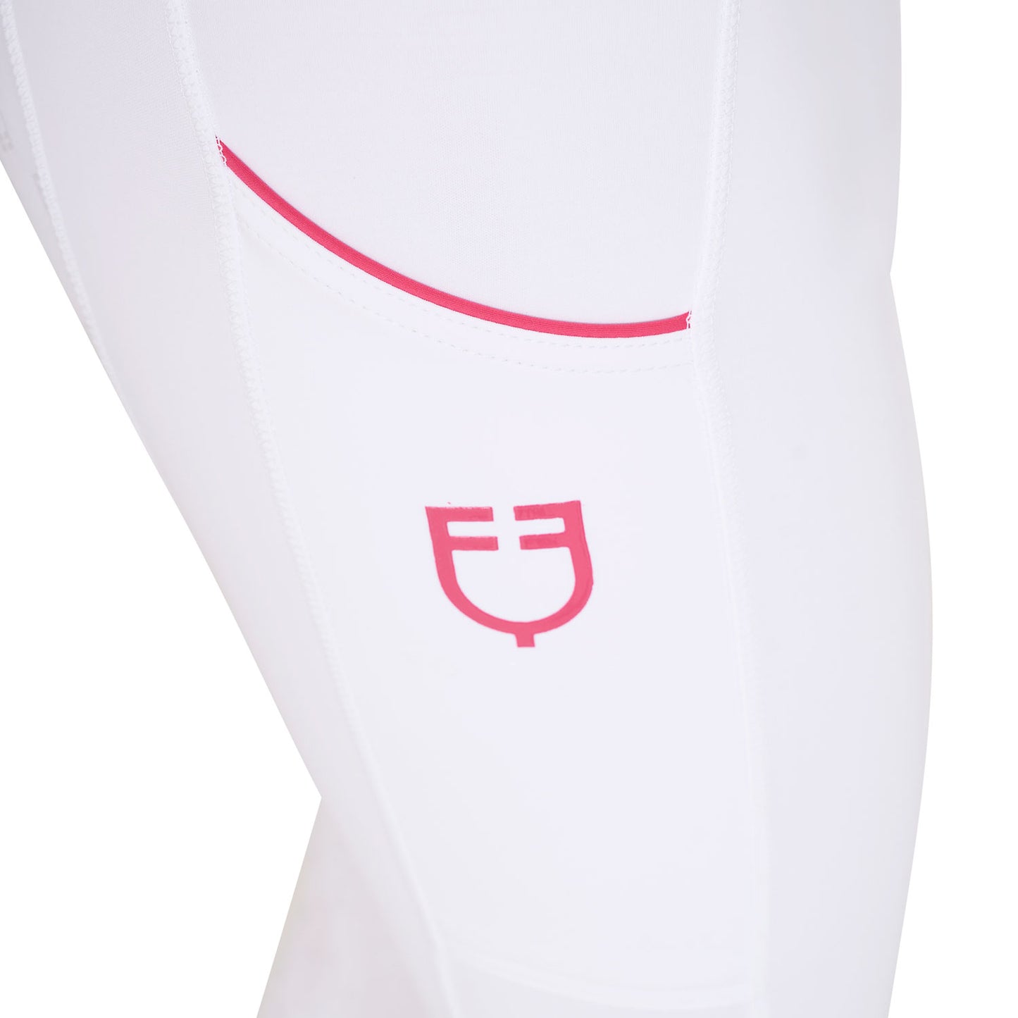 LEGGINGS DONNA SLIM FIT FULL GRIP BIANCO/FUCSIA S2025