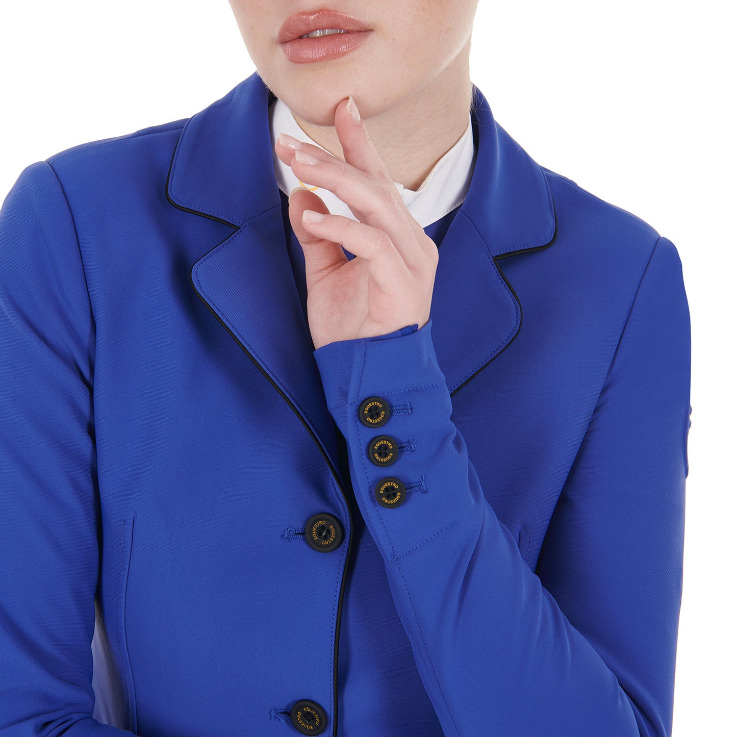 GIACCA DONNA DA CONCORSO IN TESSUTO TECNICO EQUESTRO BLU ROYAL