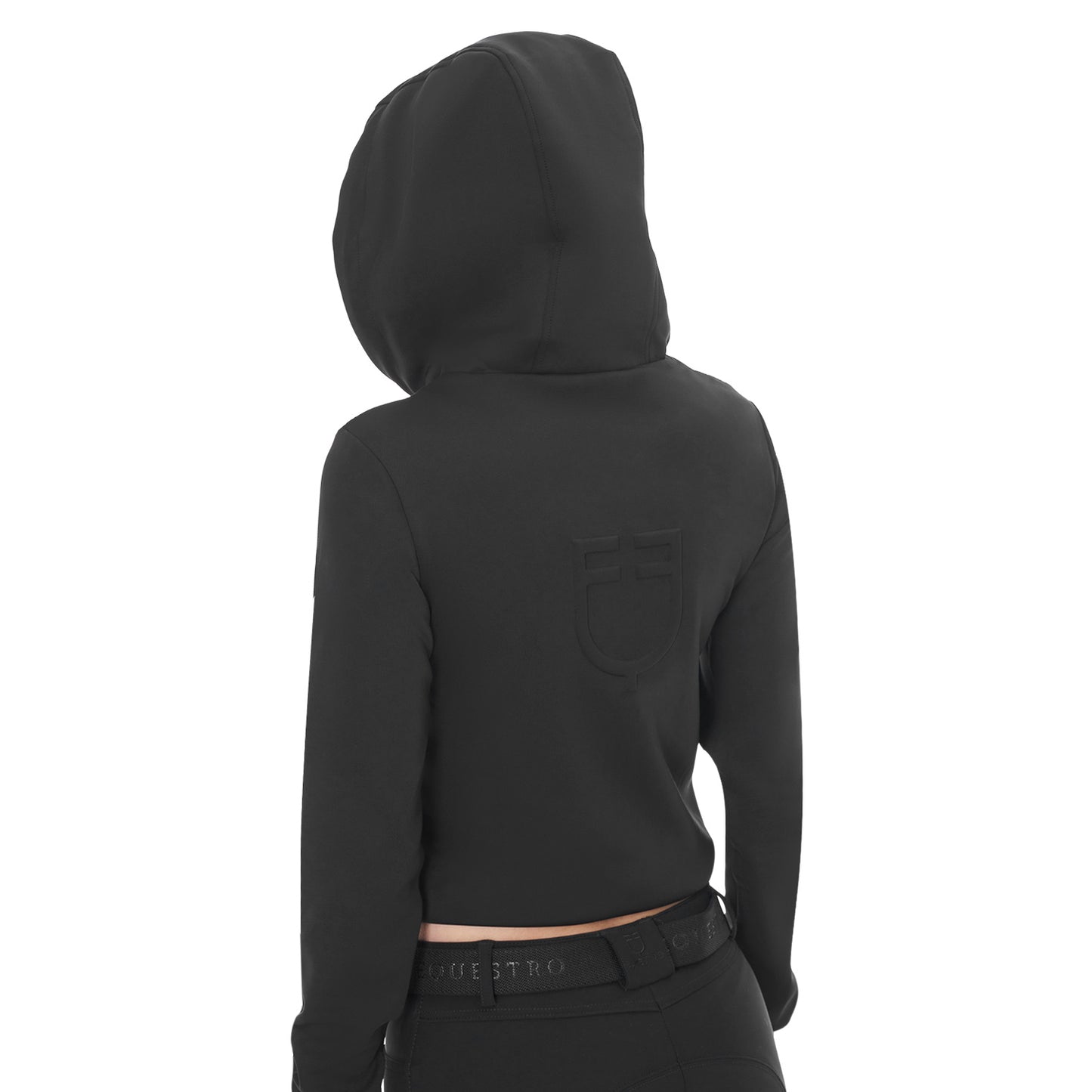 FELPA DONNA CROPPED CON CAPPUCCIO EQUESTRO S25