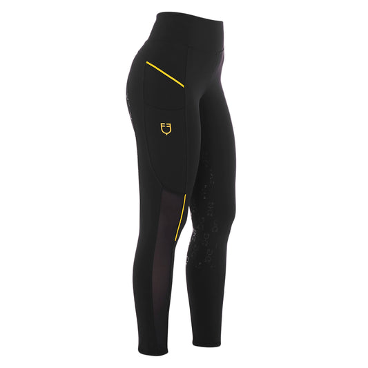 LEGGINGS DONNA SLIM FIT INSERTI MICRO MESH EQUESTRO