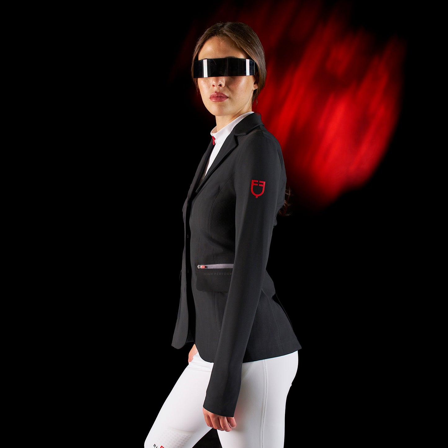 GIACCA CONCORSO DONNA EQUESTRO RIDERTECHNOLOGY CUCITURE TERMOSALDATE NERA (TG.S)