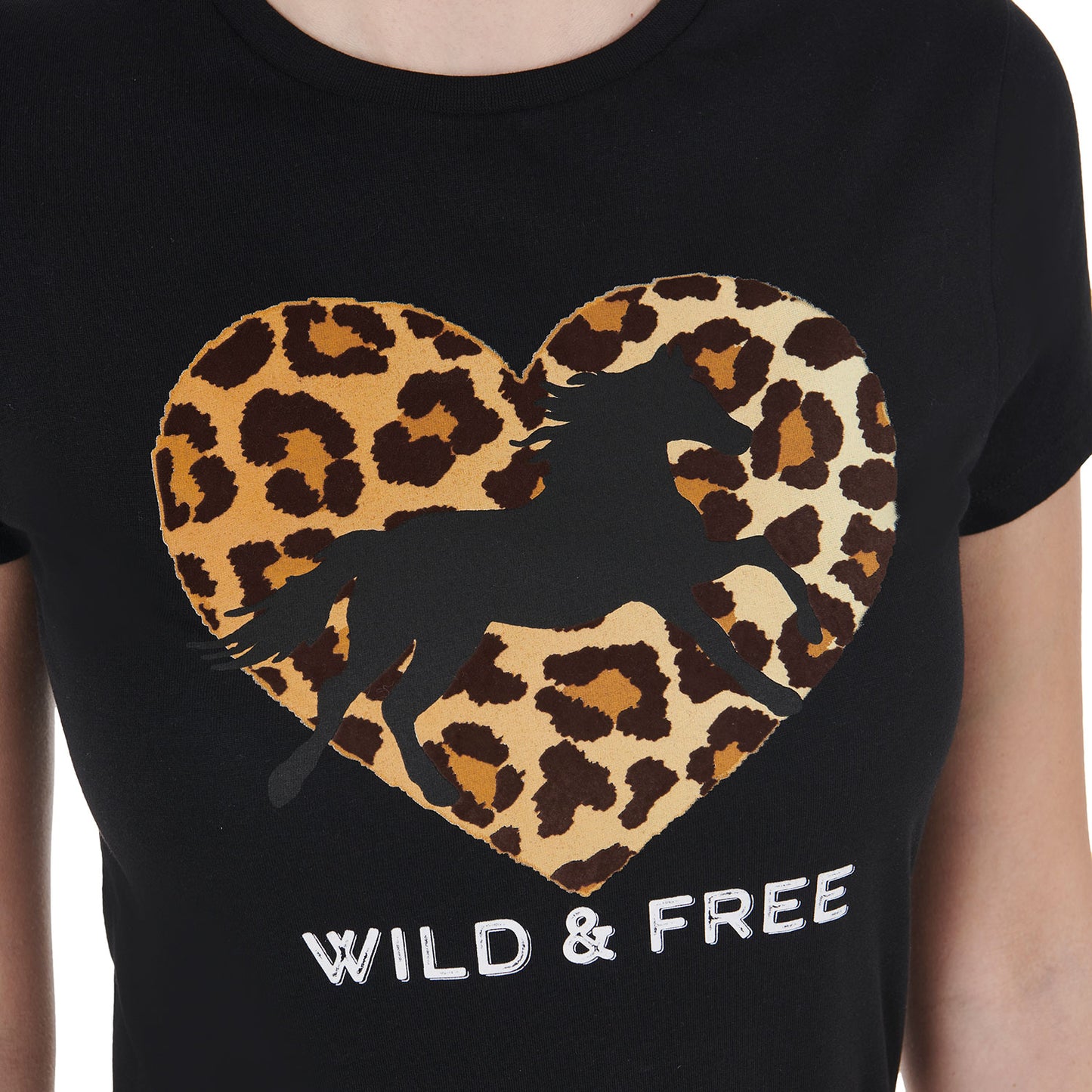 T-SHIRT DA DONNA IN COTONE WILD & FREE EQUESTRO