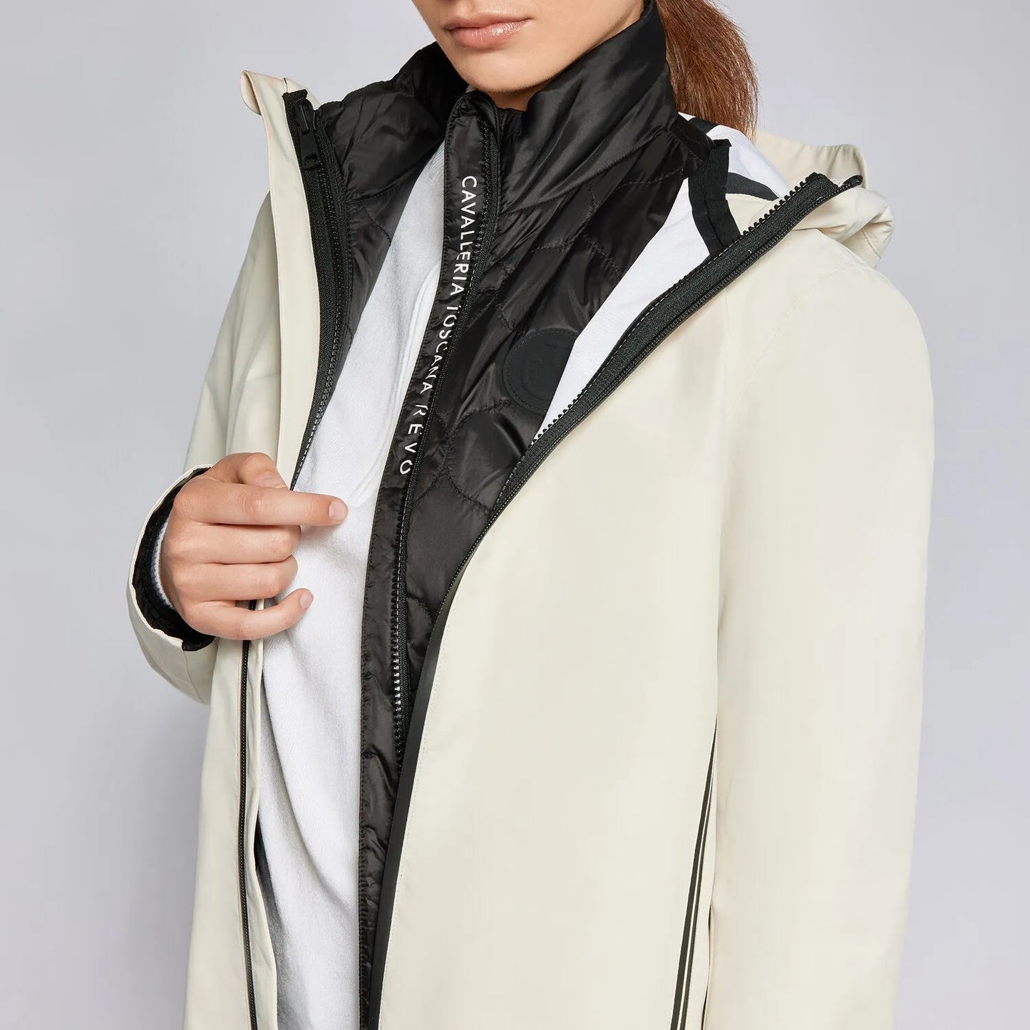 GIACCA REVOLUTION DA DONNA 3IN1 GRIGIO CHIARO CAVALLERIA TOSCANA