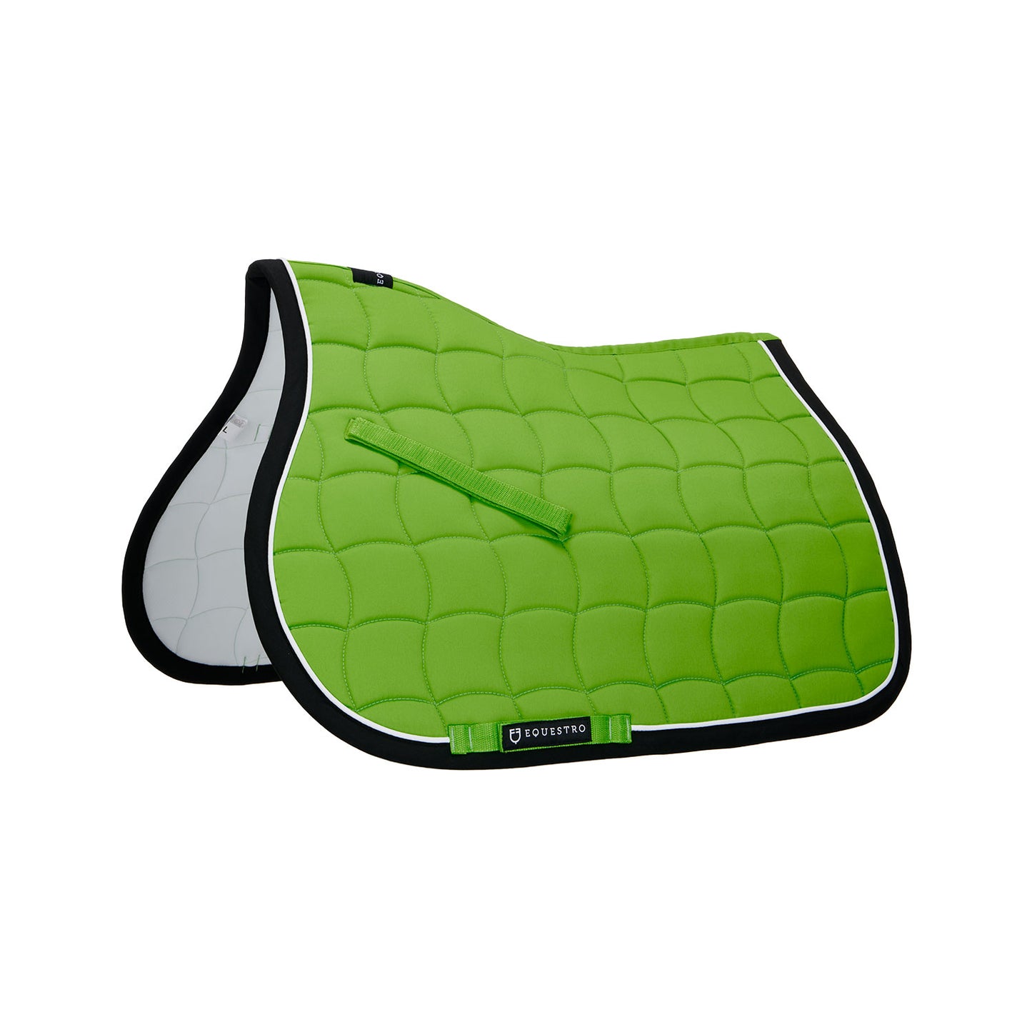 SET SOTTOSELLA E CUFFIETTA DA SALTO IN COTONE TRASPIRANTE EQUESTRO VERDE LIME (TG. PONY)