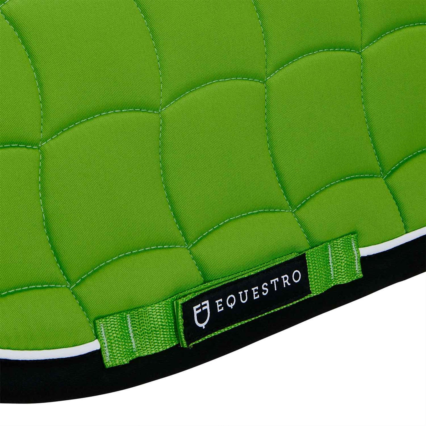 SET SOTTOSELLA E CUFFIETTA DA SALTO IN COTONE TRASPIRANTE EQUESTRO VERDE LIME (TG. PONY)