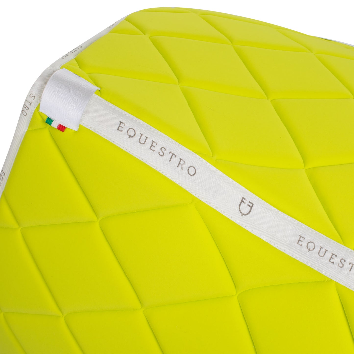 SET SOTTOSELLA E CUFFIETTA DA SALTO IN TESSUTO TECNICO CON LOGO EQUESTRO LIME (TG.FULL)