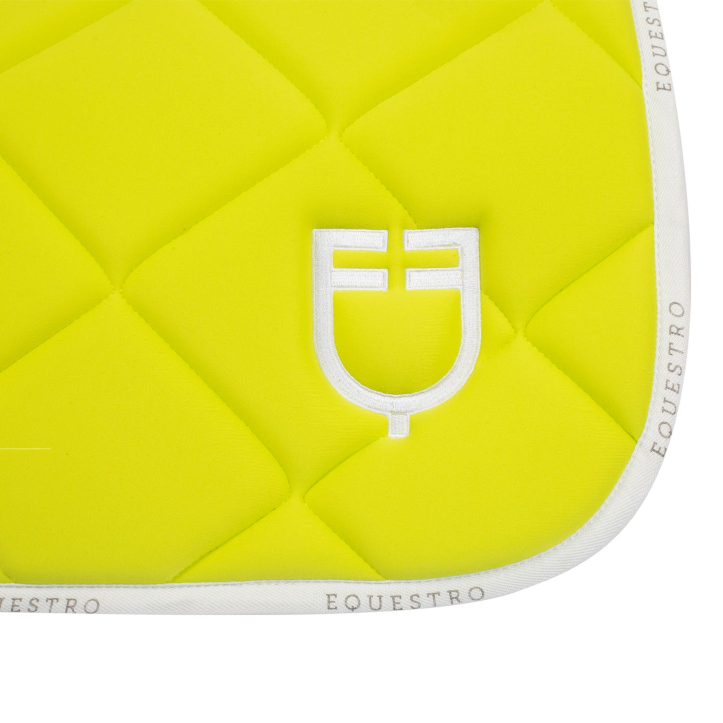 SET SOTTOSELLA E CUFFIETTA DA SALTO IN TESSUTO TECNICO CON LOGO EQUESTRO LIME (TG.FULL)