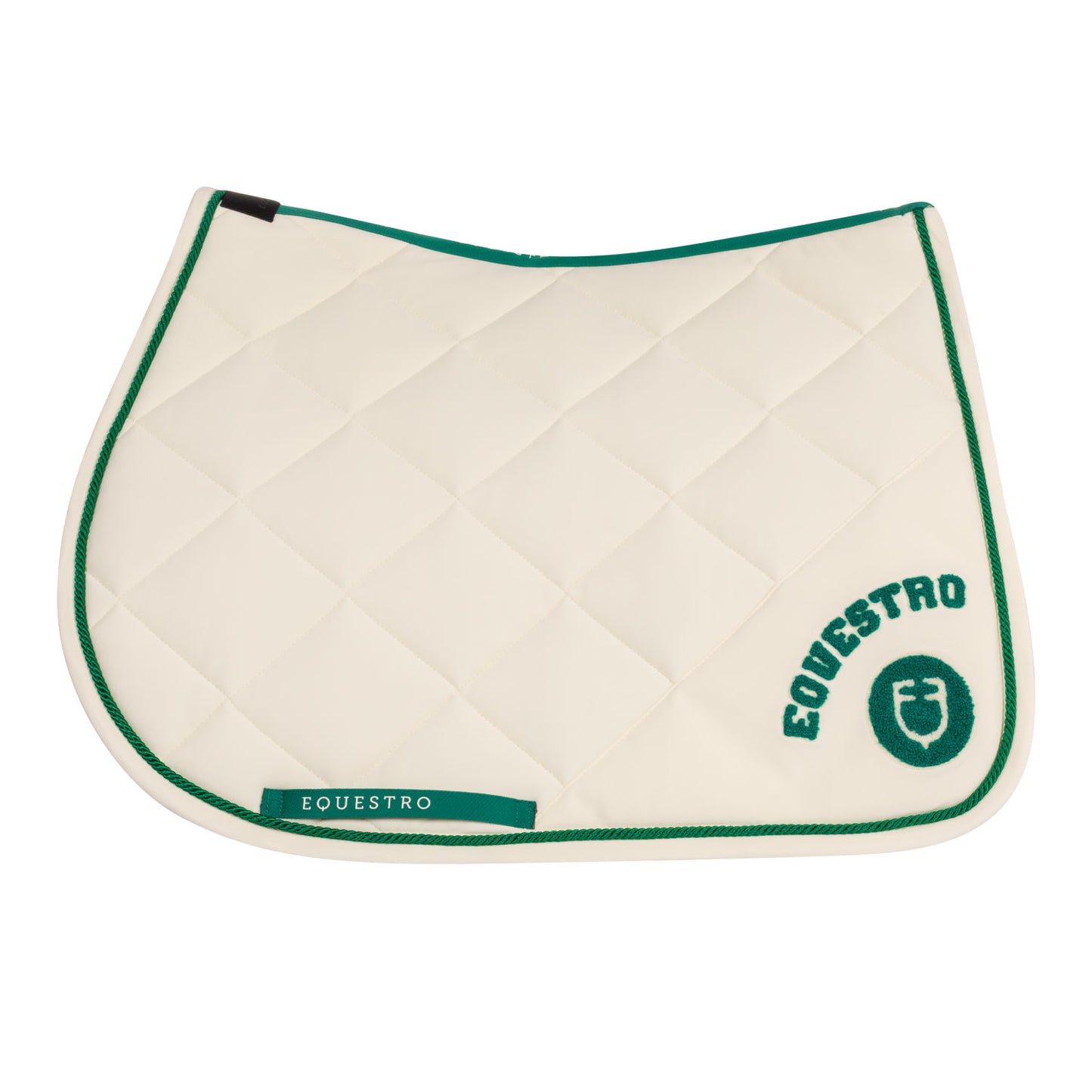 SET SOTTOSELLA + CUFFIETTA EQUESTRO COLLEGE BIANCO/VERDE S2025