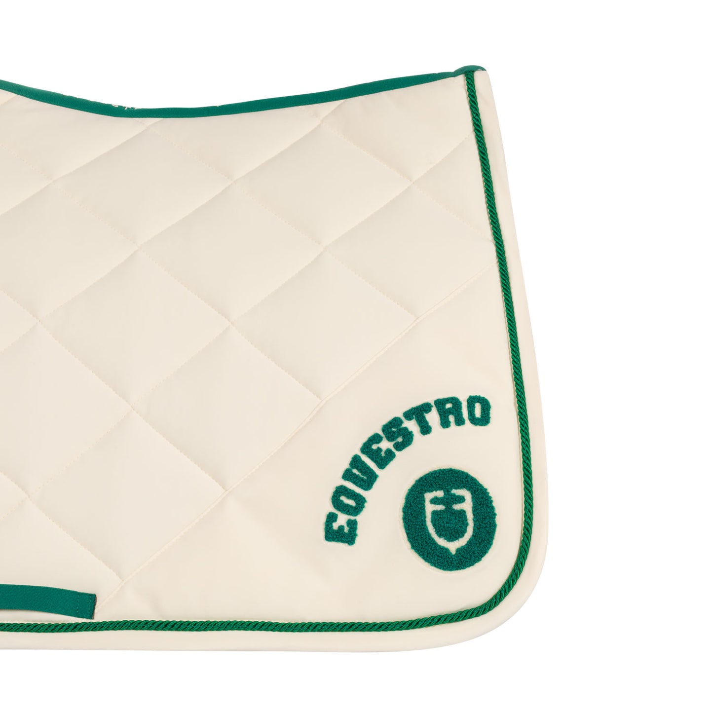 SET SOTTOSELLA + CUFFIETTA EQUESTRO COLLEGE BIANCO/VERDE S2025