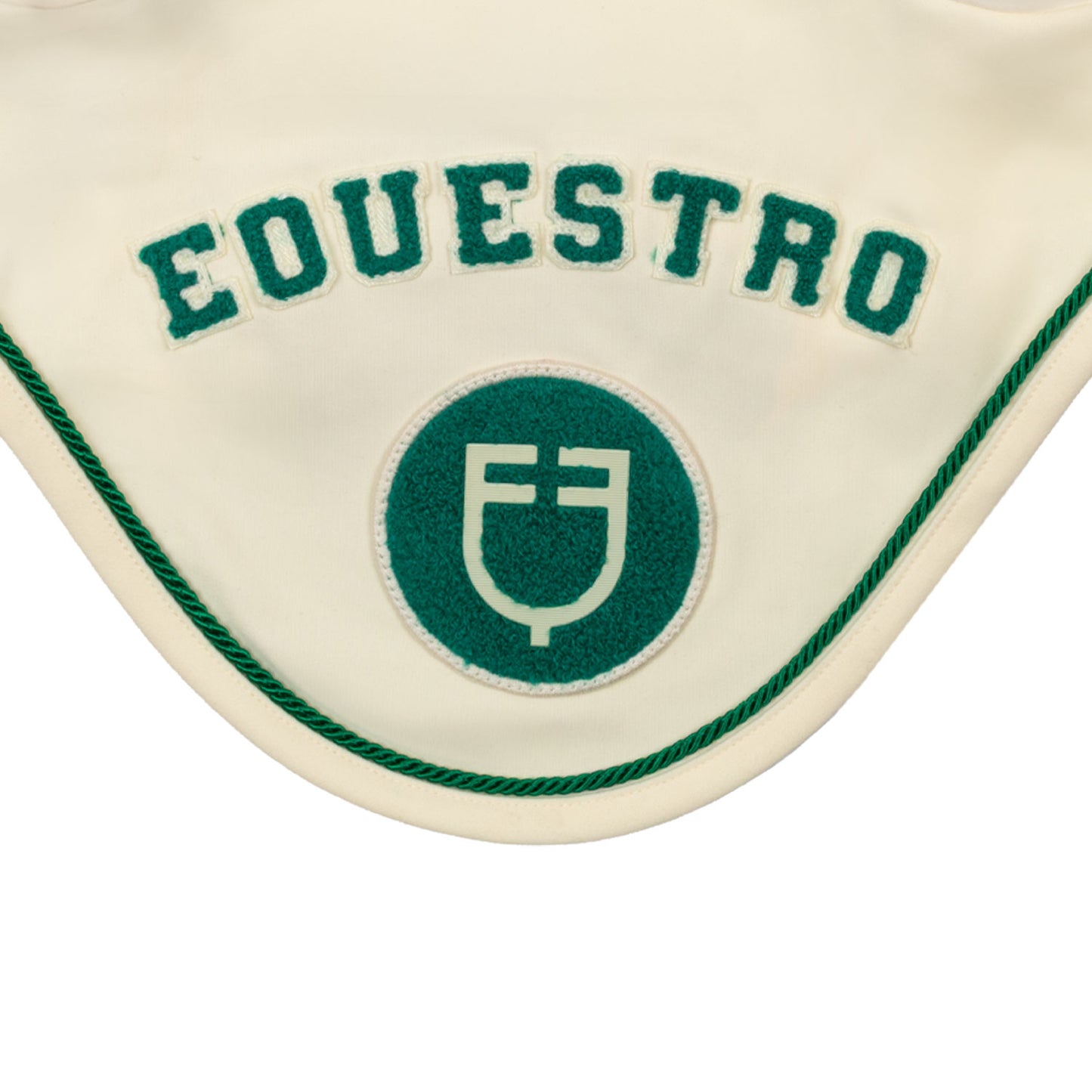 SET SOTTOSELLA + CUFFIETTA EQUESTRO COLLEGE BIANCO/VERDE S2025
