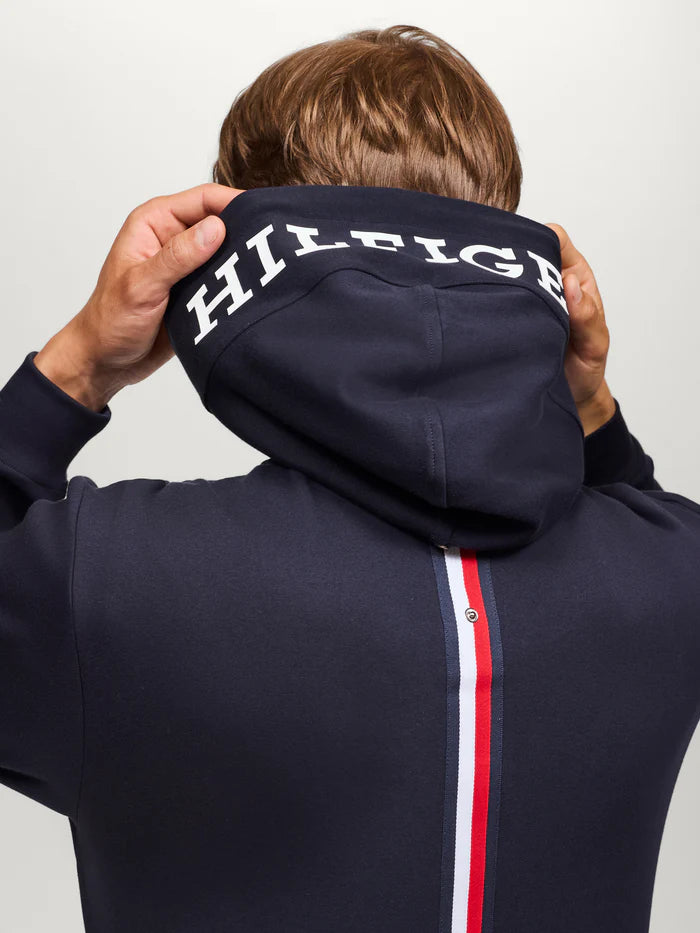 FELPA CON CAPPUCCIO E ZIP UOMO MODELLO GLENN SS2025