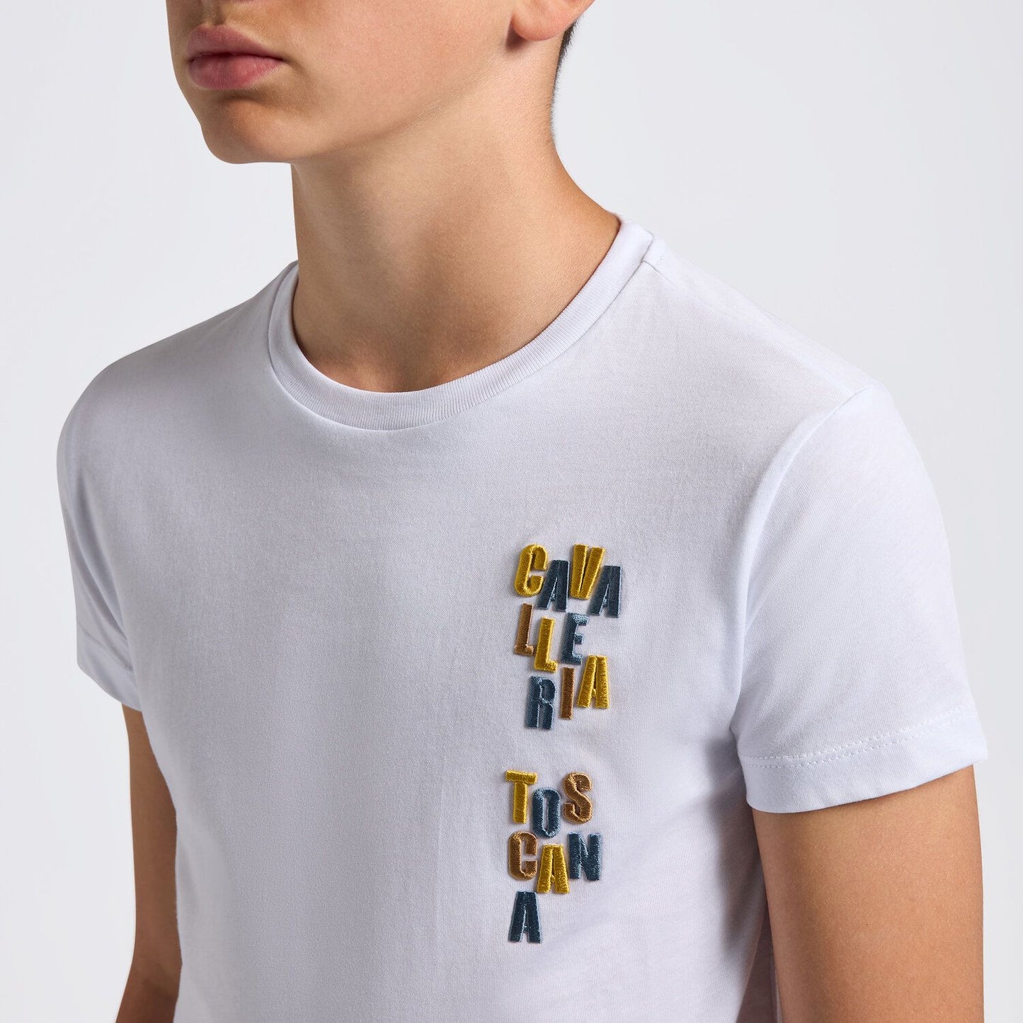 T-SHIRT CT DA BAMBINA\0 IN COTONE CON LOGO RICAMATO SS25