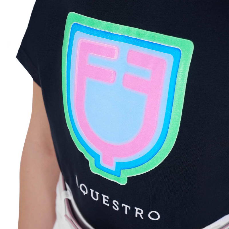 T-SHIRT BAMBINA SLIM FIT CON STAMPA LOGO PSICHEDELICO EQUESTRO