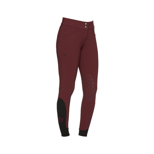 PANTALONE DONNA CAVALLERIA TOSCANA GRIP AL GINOCCHIO FW2024 BORDEAUX