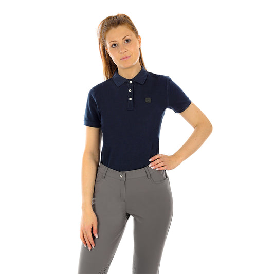 POLO DONNA EQUESTRO BOTTONI MANICA CORTA MODELLO DALAI (TG.M)