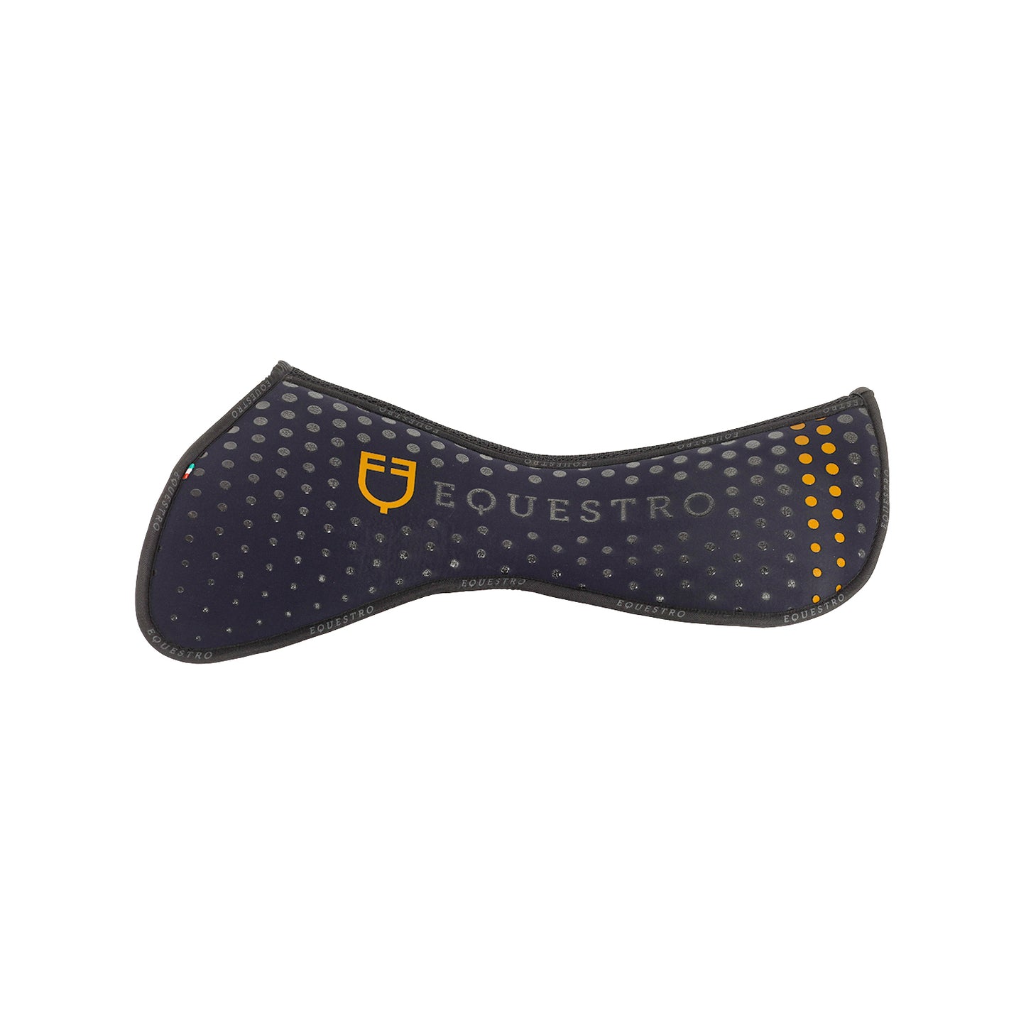 COMPENSATORE EQUESTRO TESSUTO TRAFORATO SUL GARRESE MEMORY FOAM CON GRIP LOGO GIALLO