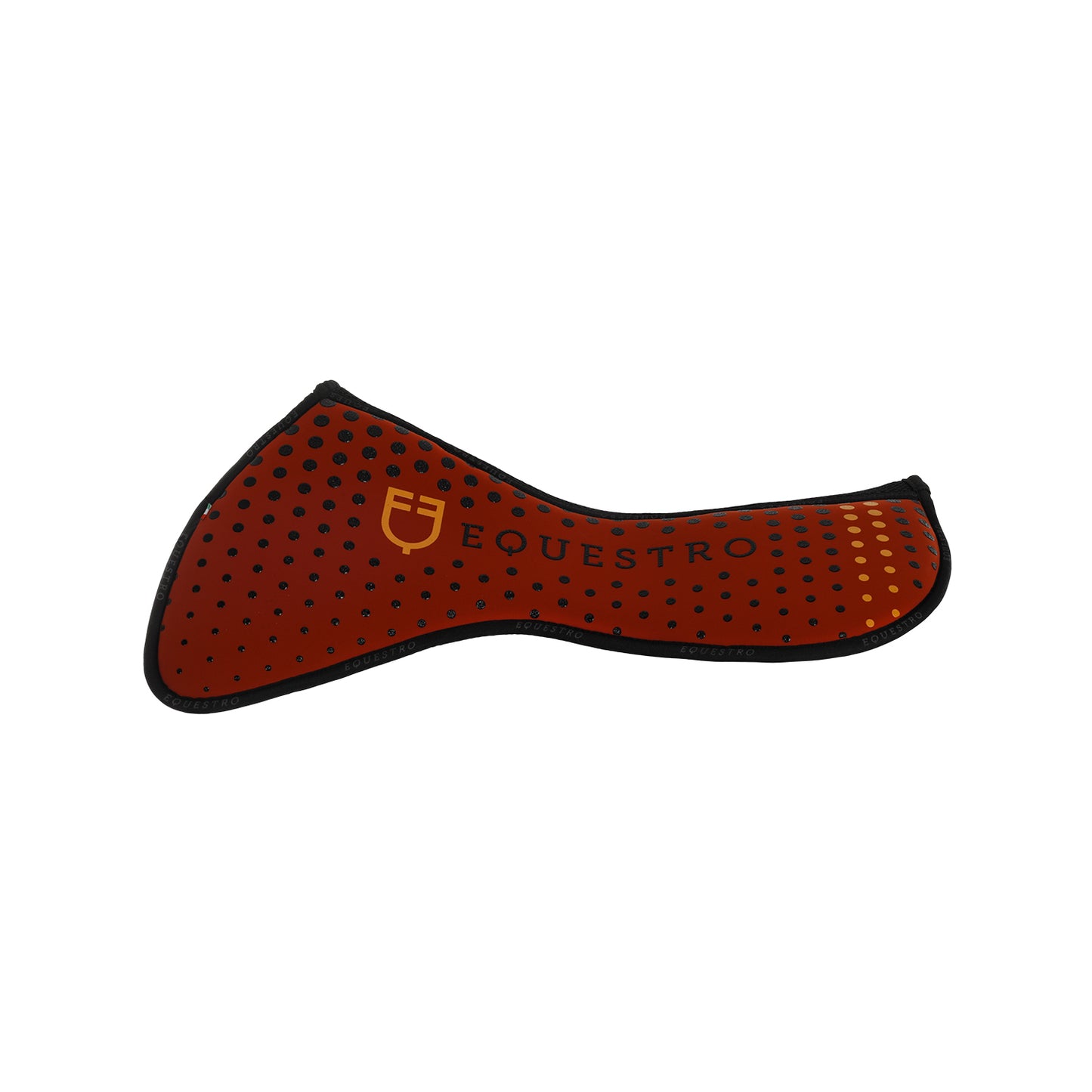 COMPENSATORE EQUESTRO TESSUTO TRAFORATO SUL GARRESE MEMORY FOAM CON GRIP LOGO GIALLO