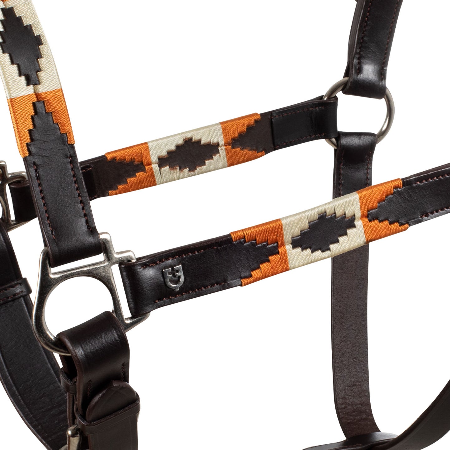 CAVEZZA IN CUOIO CON DECORAZIONI NAVAJO