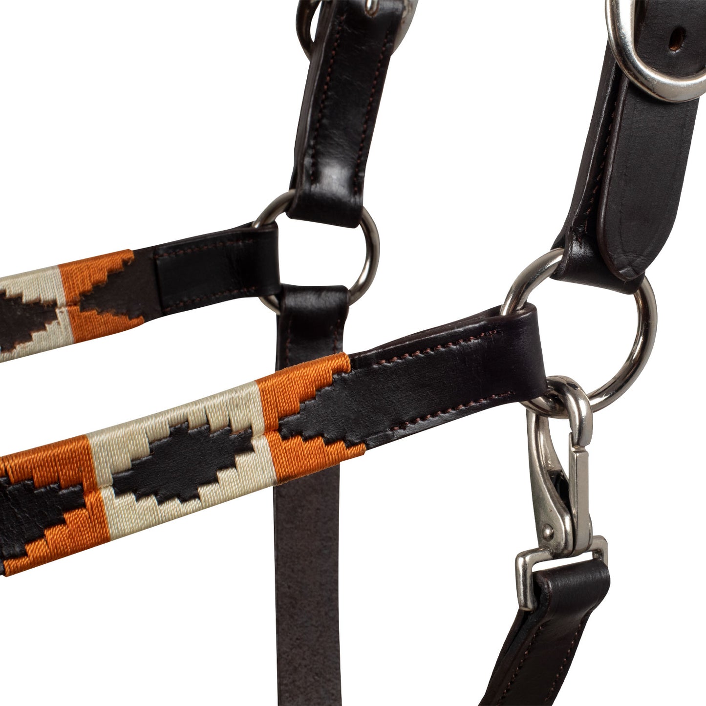 CAVEZZA IN CUOIO CON DECORAZIONI NAVAJO